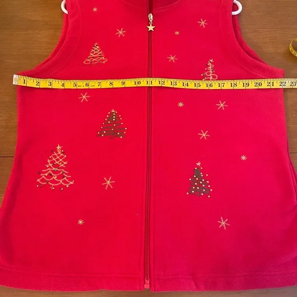 Drapers and Damons Fleece Christmas Vest Size L - Picture 4 of 6
